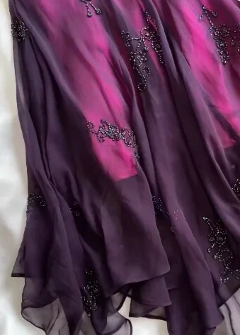 Vintage Dark Purple Halter-Neck Beaded Ruffled Charming Prom Dresses Prom Dresses Prom Dresses