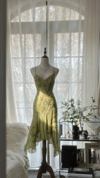 Vintage Prom Dress Sleeveless Green Prom Gown