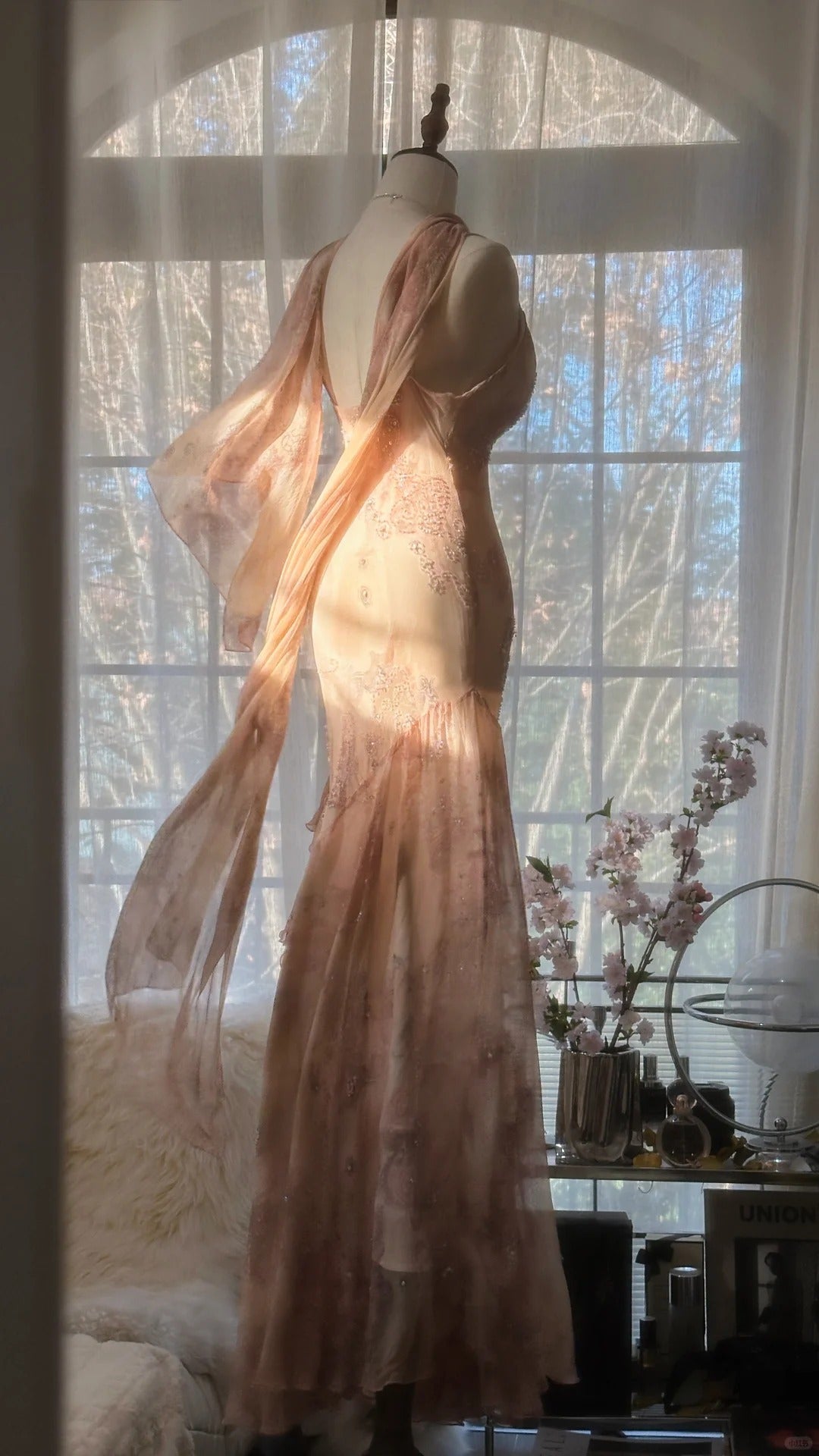 Vintage Prom Dress Sleeveless Long Prom Gown