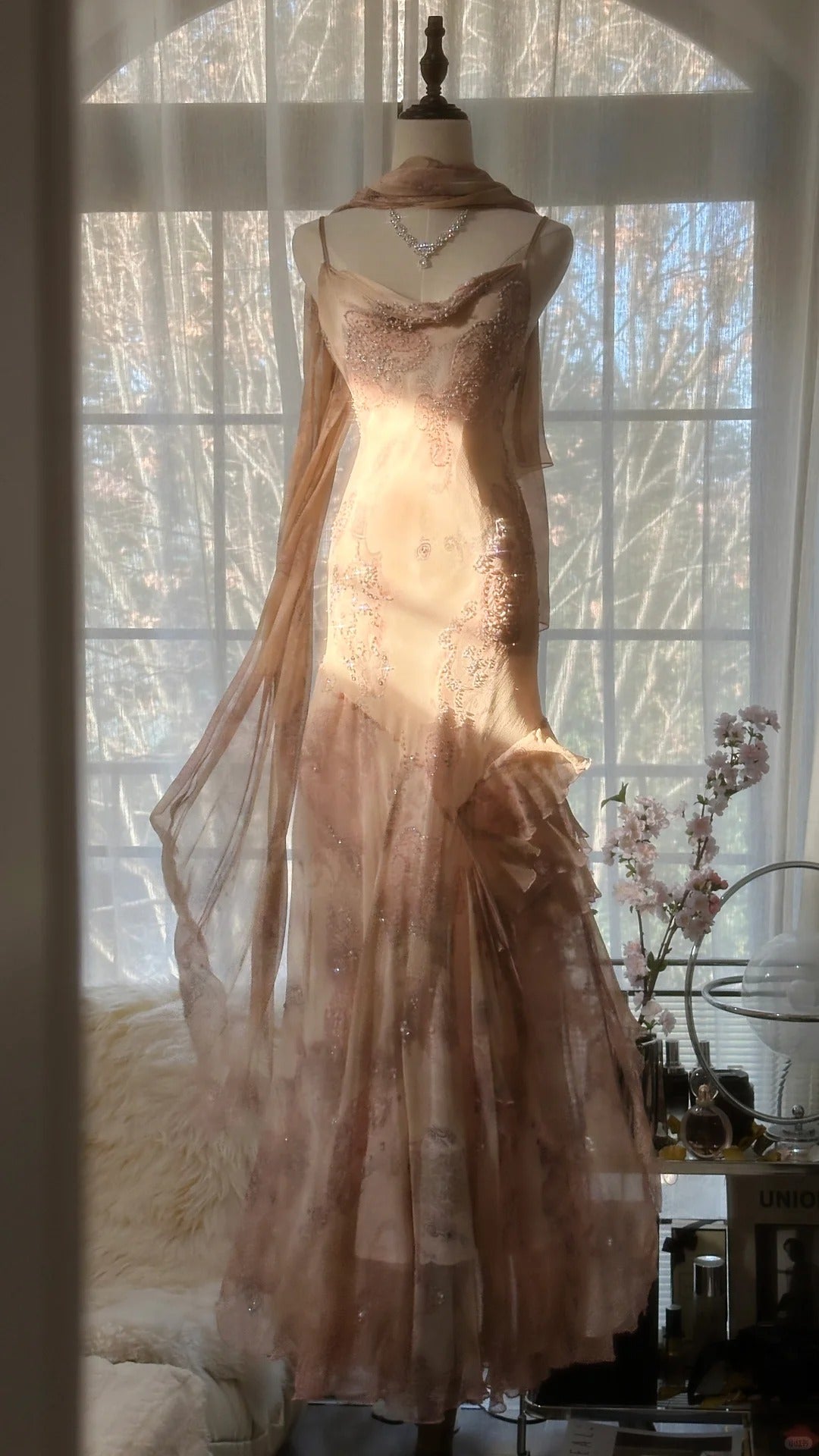 Vintage Prom Dress Sleeveless Long Prom Gown Main image
