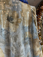Vintage Fitted Spaghetti Strap Sequined Long Formal Prom Dress