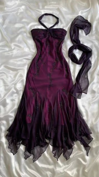Vintage Halter Mermaid Prom Dress Long Chiffon Beaded Dark Green Long Prom Dress