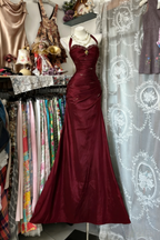 Vintage Halter Sheath Prom Dress Long Beaded Satin Blue Prom Dress Sleeveless Birthday Dress
