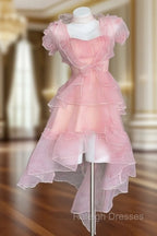 Vintage High Low Pink Homecoming Dress 18Th Birthday Outfits