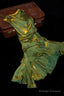 Vintage High Low Spaghetti Straps Ruffles Green Prom Dress Birthday Outfits