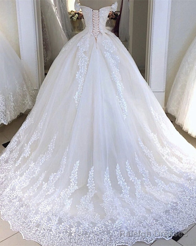 Vintage Lace Wedding Dress Ball Gown Off The Shoulder