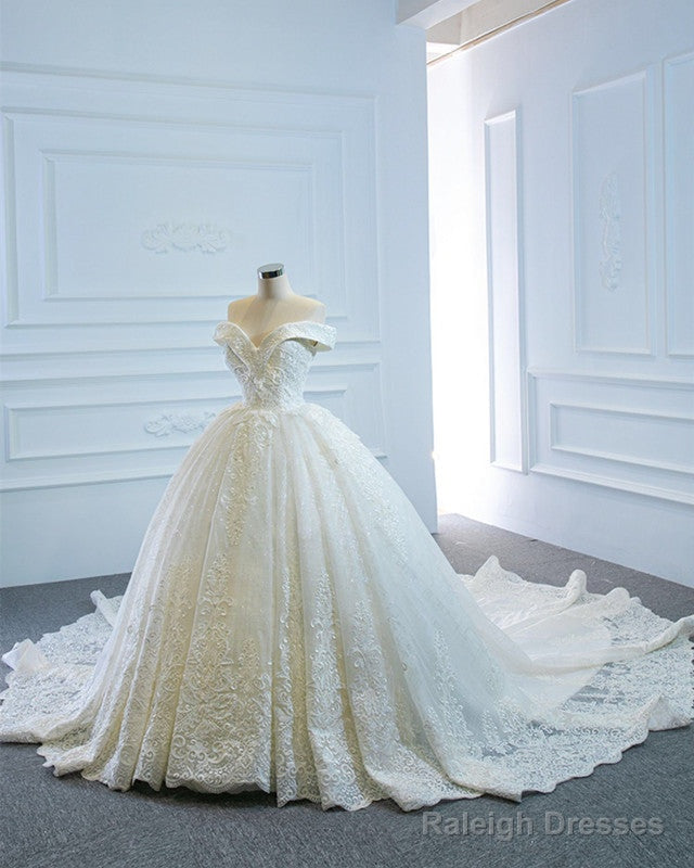 Vintage Lace Wedding Dresses Off The Shoulder Bridal Gowns
