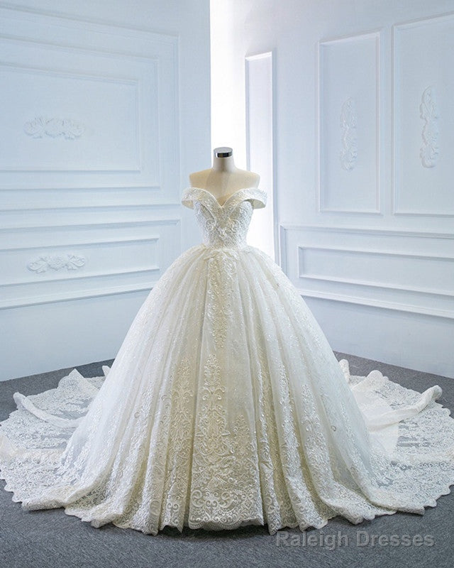 Vintage Lace Wedding Dresses Off The Shoulder Bridal Gowns