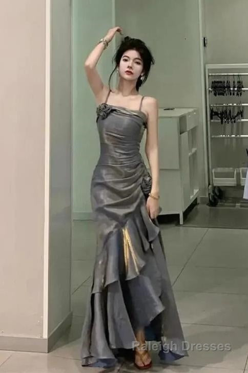 Vintage Long Prom Dress Luxury Slim Mermaid Spaghetti Strap Floral Dress Elegant Casual Prom Prom Dress Secondary image