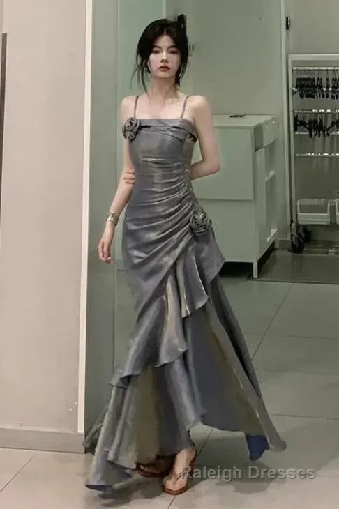 Vintage Long Prom Dress Luxury Slim Mermaid Spaghetti Strap Floral Dress Elegant Casual Evening Party Dress Main image