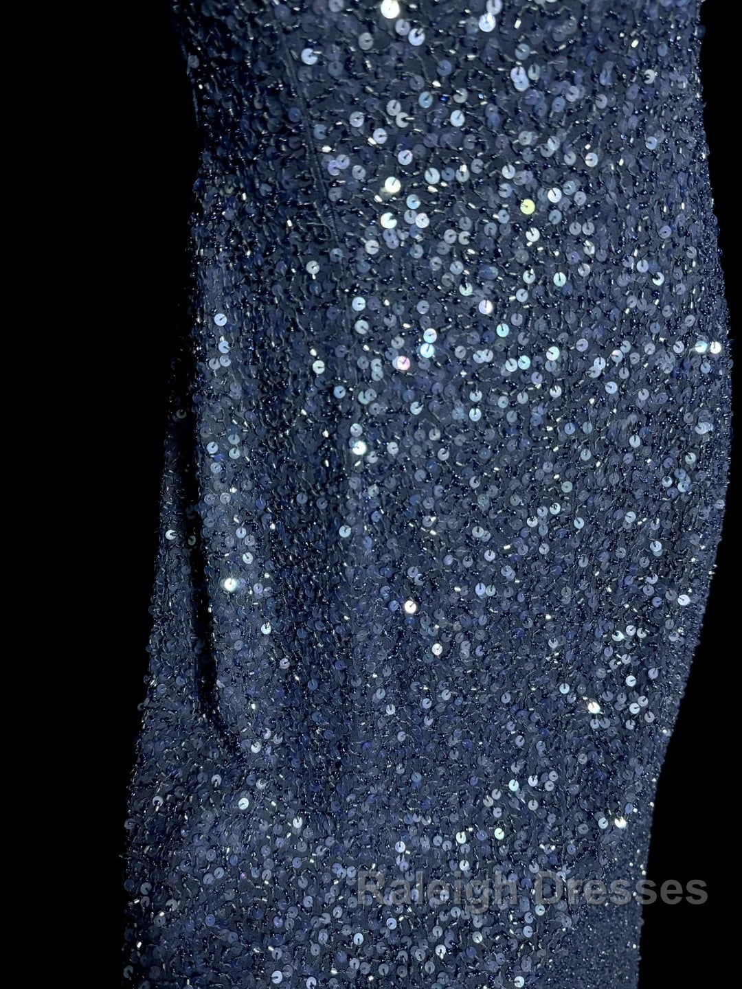 Vintage Mermaid Boat Neck Blue Sequin Backless Prom Gown Fairy Prom Dresses