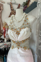 Vintage Mermaid Halter Sleeveless Long Ombre Pink Evening Dress Prom Dresses