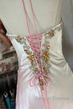 Vintage Mermaid Halter Sleeveless Long Ombre Pink Evening Dress Prom Dresses