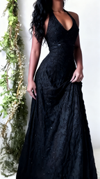 Vintage Mermaid Purple Lace Halter Prom Dresses Long Evening Party Dress Prom Gowns