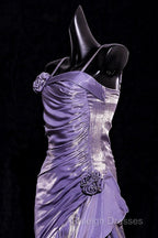 Vintage Mermaid Spaghetti Straps Long Lilac Prom Dresses Birthday Outfits