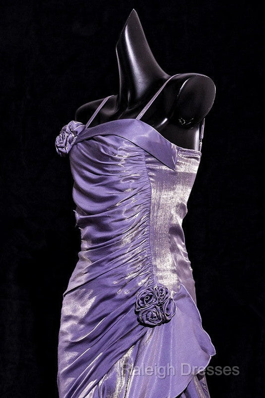 Vintage Mermaid Spaghetti Straps Long Lilac Prom Dresses Birthday Outfits