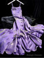 Vintage Mermaid Spaghetti Straps Long Lilac Prom Dresses Birthday Outfits With Ruffles