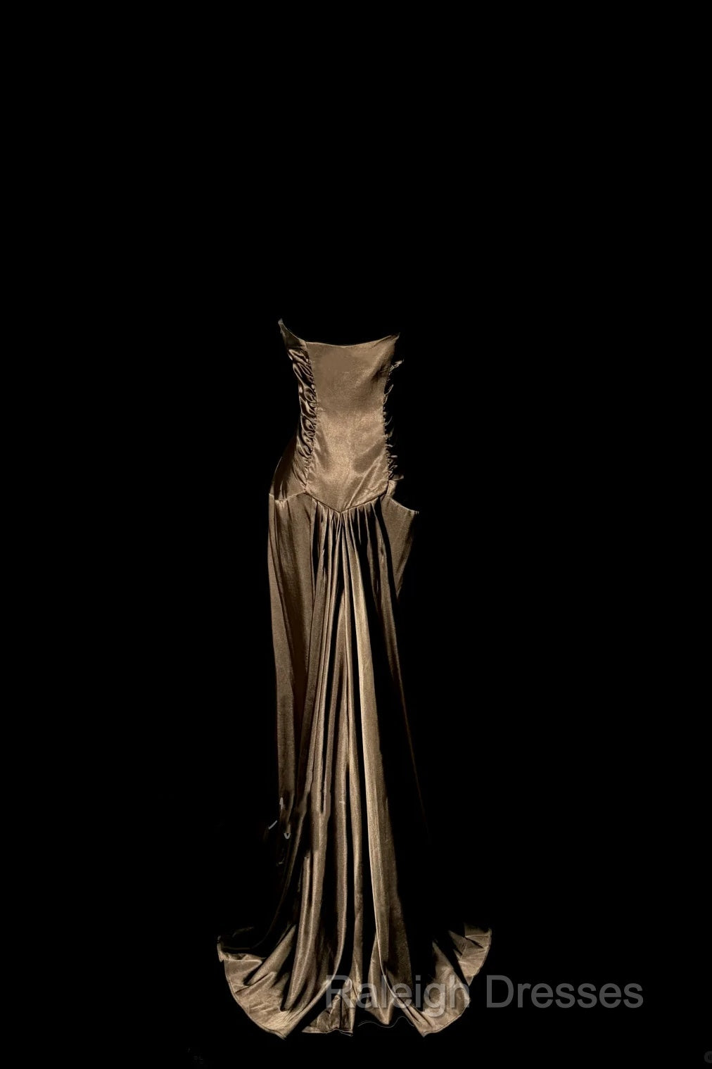 Vintage Mermaid Sweetheart Brown Long Prom Gown Fairy Prom Dresses