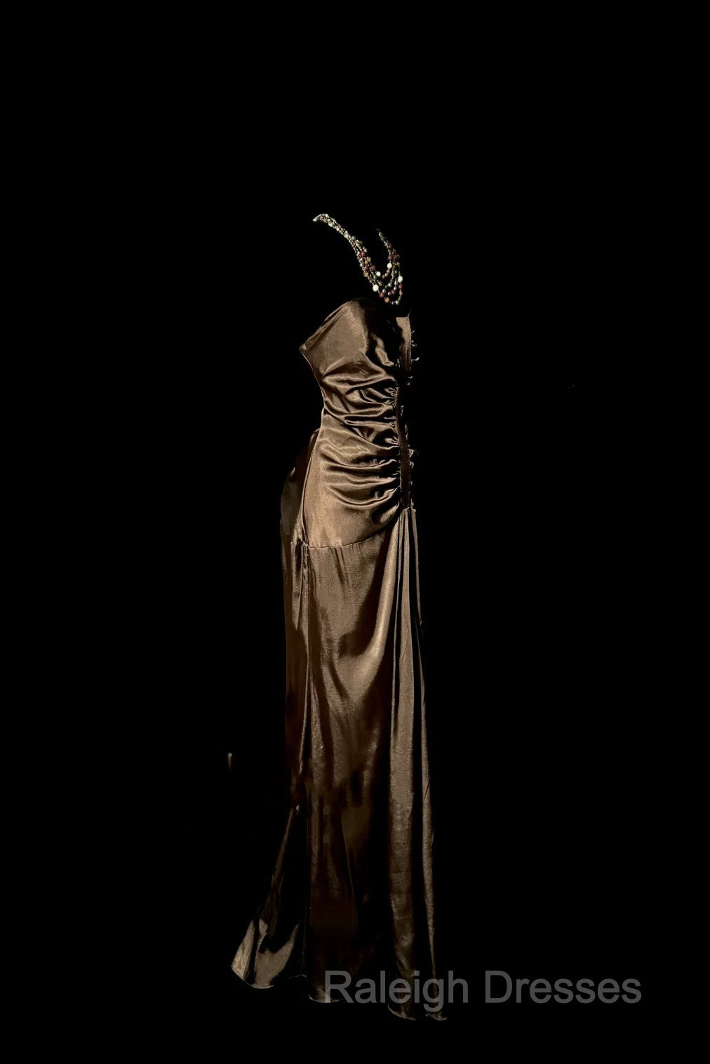 Vintage Mermaid Sweetheart Brown Long Prom Gown Fairy Prom Dress
