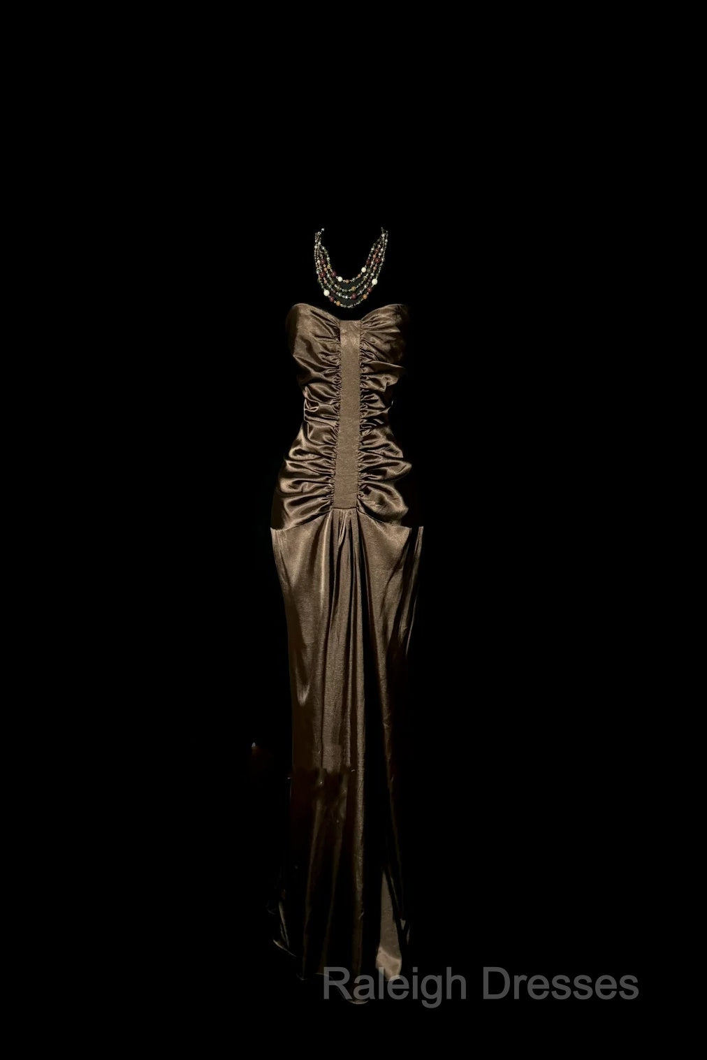 Vintage Mermaid Sweetheart Brown Long Prom Gown Fairy Prom Dresses