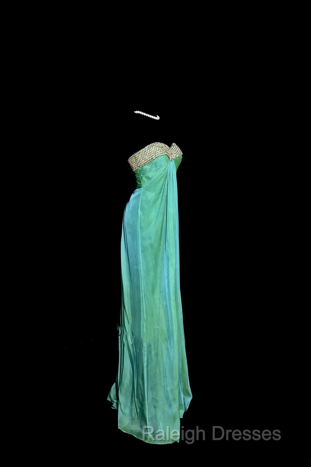 Vintage Mermaid Sweetheart Green Long Prom Gown Fairy Prom Dresses