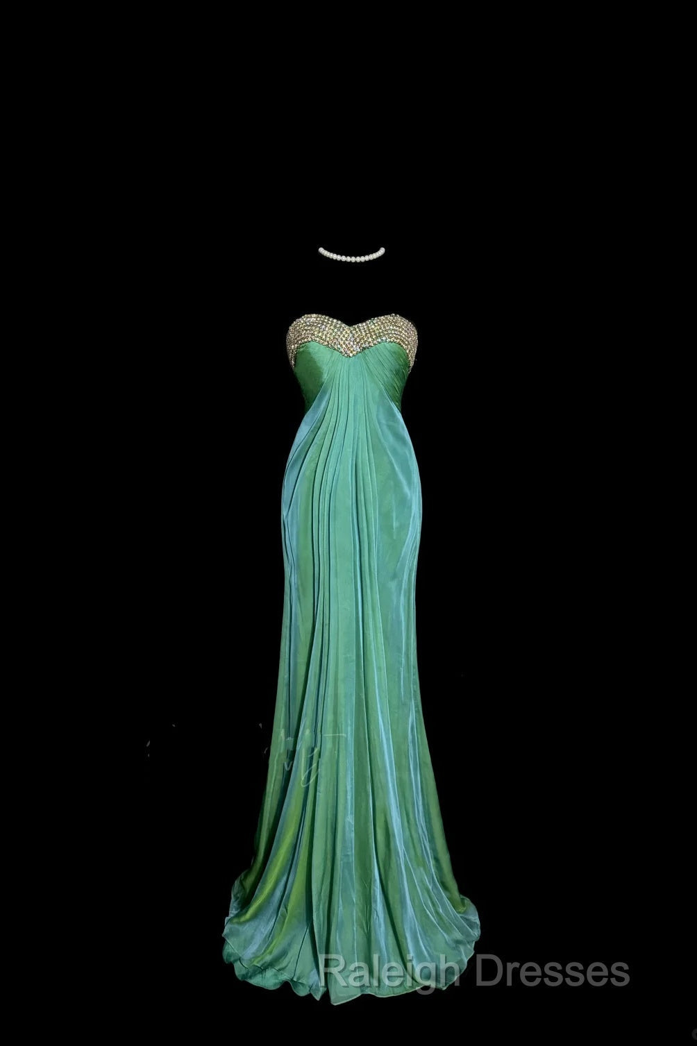 Vintage Mermaid Sweetheart Green Long Prom Gown Fairy Prom Dress