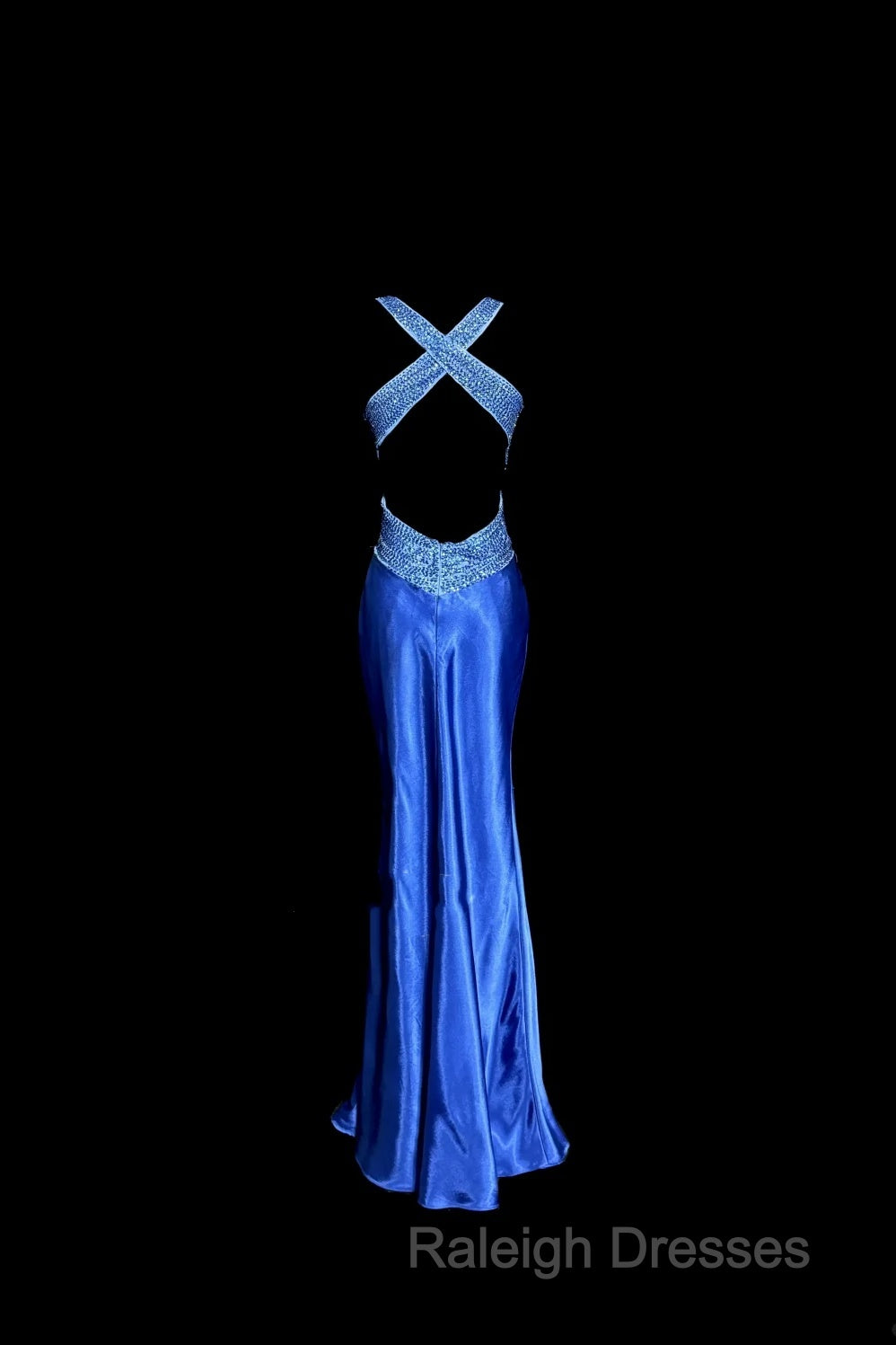 Vintage Mermaid Sweetheart Neckline Royal Blue Satin Backless Prom Gown Fairy Prom Dresses