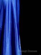 Vintage Mermaid Sweetheart Neckline Royal Blue Satin Backless Prom Gown Fairy Prom Dresses