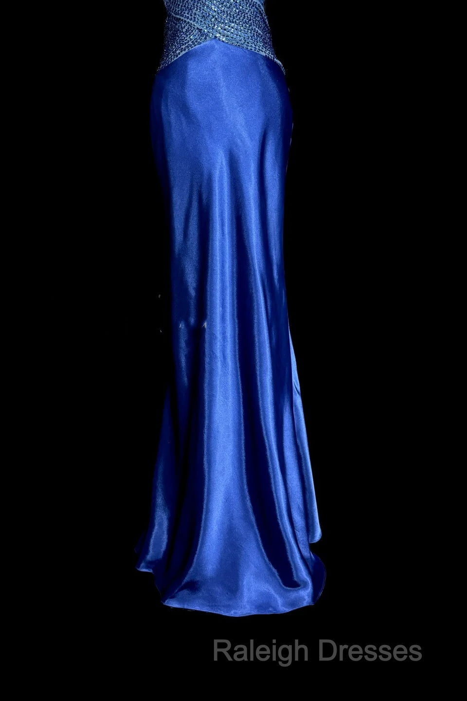Vintage Mermaid Sweetheart Neckline Royal Blue Satin Backless Prom Gown Fairy Prom Dress