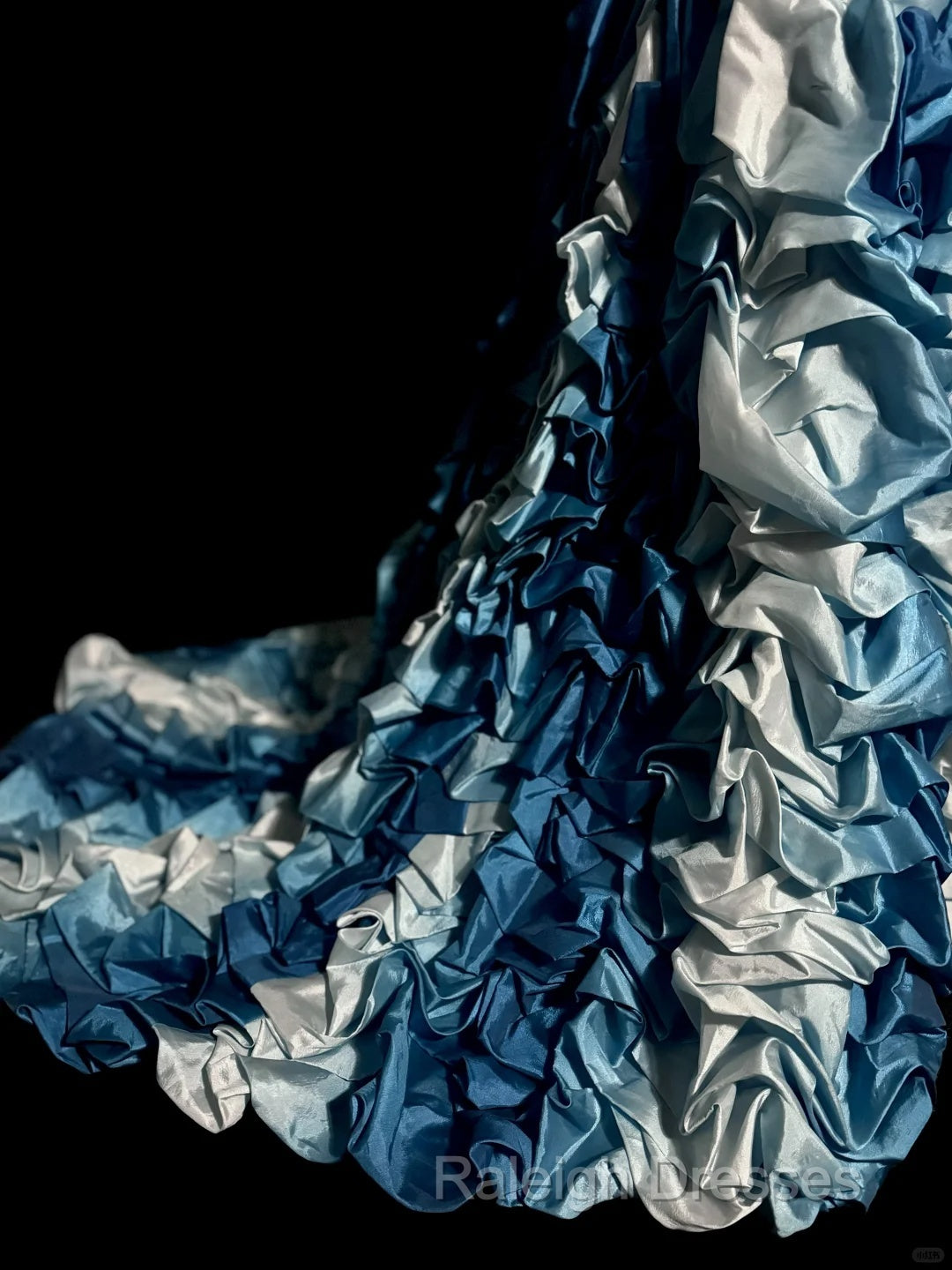 Vintage Mermaid Sweetheart Sleeveless Long Blue Prom Gown Fairy Prom Dresses