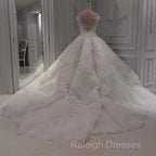 Vintage Off The Shoulder Ball Gowns Couture Wedding Dresses Lace Appliques