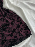 Vintage Purple Black Lace Strap Mini Homecoming Dresses