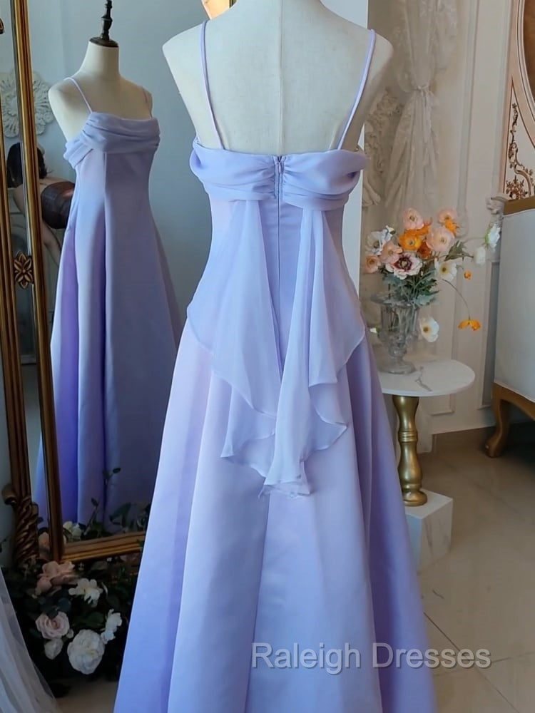 Vintage Purple Satin Spaghetti Straps Gown Fairy Dress Secondary image
