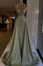Vintage Sage Green Prom Dress Long Prom Dresses
