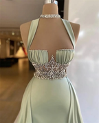Vintage Sage Green Prom Dresses Long Prom Dress