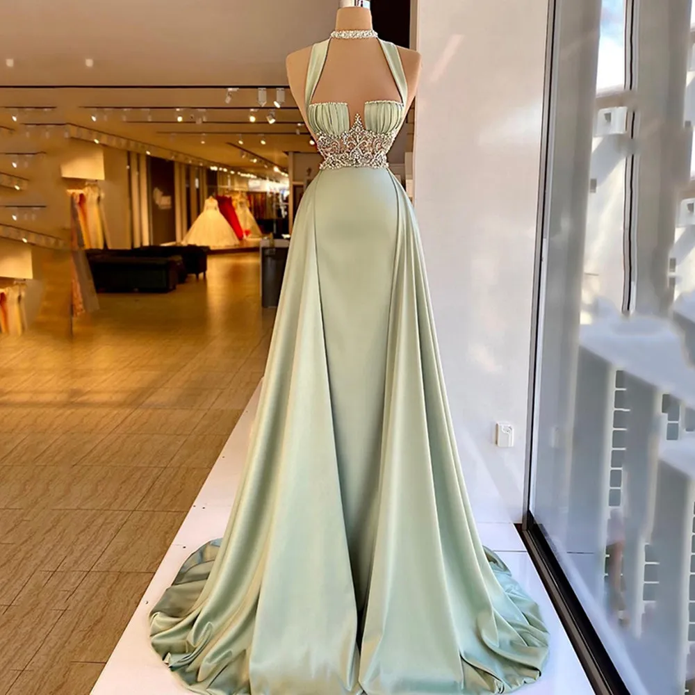Vintage Sage Green Prom Dresses Long Prom Dress