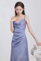 Vintage Sheath Halter Lilac Ankle Length Prom Dresses Birthday Outfits