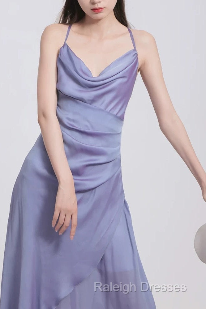 Vintage Sheath Halter Lilac Ankle Length Prom Dresses Birthday Outfits