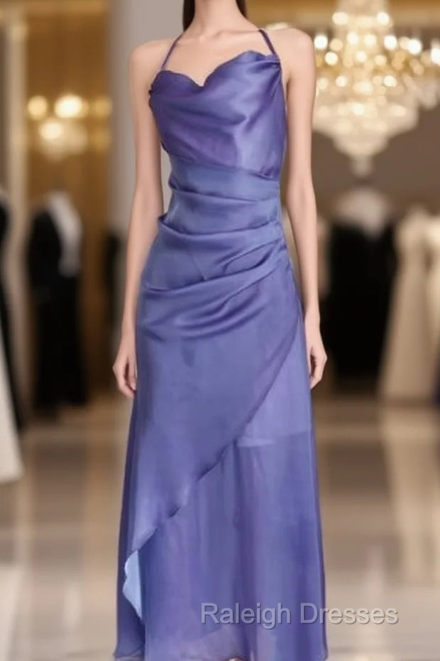 Vintage Sheath Halter Lilac Ankle Length Prom Dresses Birthday Outfits