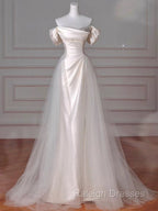 Vintage Sheath Off The Shoulder Satin Long Prom Dresses Party Evening Dress