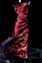 Vintage Sheath Spaghetti Straps Burgundy Ankle Length Prom Dresses Birthday Outfits