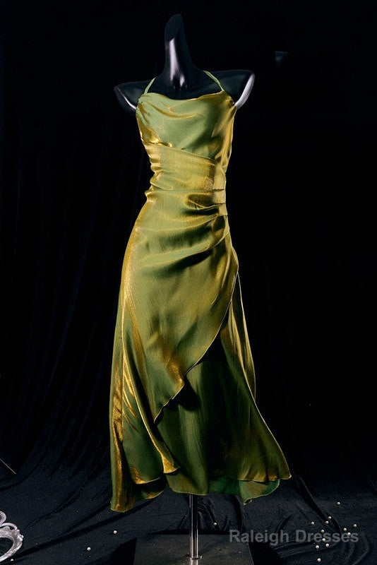 Vintage Sheath Spaghetti Straps Green Ankle Length Prom Dresses Birthday Outfits