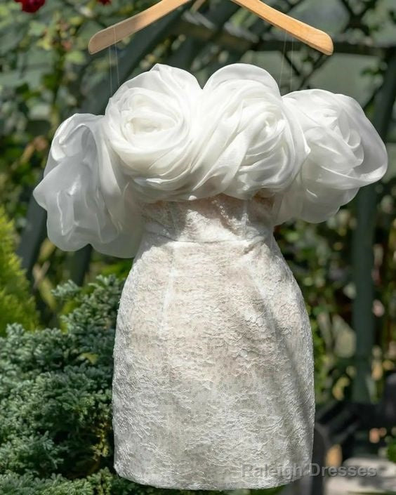 Vintage Sheath Strapless White Homecoming Dresses 16Th Birthday Outfits Main image