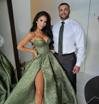Vintage Spaghetti Straps Green Prom Dresses Long Prom Dress