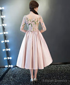 Vintage Style A-Line Party Dress Pink Homecoming Dresses