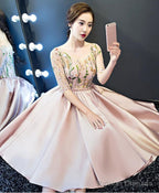 Vintage Style A-Line Party Dress Pink Homecoming Dresses