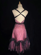 Vintage Tulle Beaded A-Line Birthday Dresses Spaghetti Straps Homecoming Dresses Cocktail Dresses