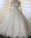 Vintage Wedding Dress Lace Embroidery Long Sleeves