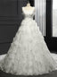 Wedding Dress Chapel Train Tulle With Lace Appliques Ball Gowns