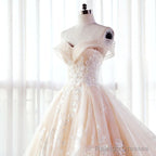 Wedding Dresses Long Tulle Prom Dresses With Lace Off The Shoulder